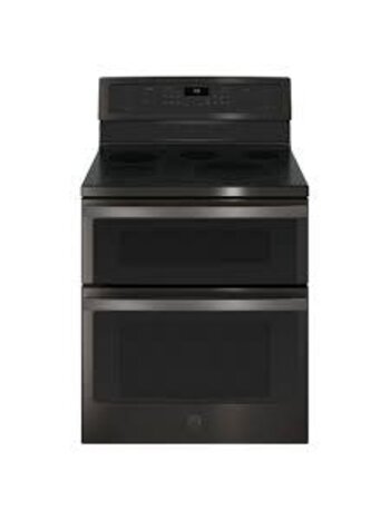 GE *PB965BPTS 30 in. 5 Burner Smart Freestanding Double Oven Electric Range in Black Stainless with Convection and Air Fry