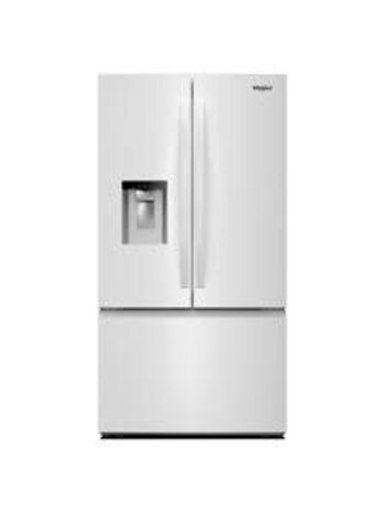 Whirlpool *WRFF3536SW 36 in. 30 cu. ft. Freestanding French Door in White with In-Door Water and Ice Maker