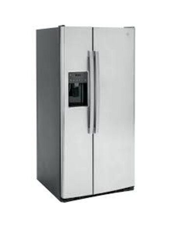 GE *GSS23GYPFS GE 23.0 cu. ft. Side by Side Refrigerator in Fingerprint Resistant Stainless Steel, Standard Depth