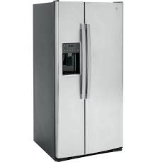 GE *GSS23GYPFS GE 23.0 cu. ft. Side by Side Refrigerator in Fingerprint Resistant Stainless Steel, Standard Depth