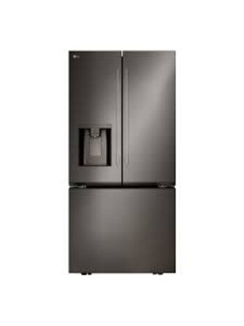LG *LF25H6330D LG 33 in. 25.1 Cu. Ft. Standard Depth French Door Refrigerator in Print Proof Black Stainless Steel with Filtered Ice Water