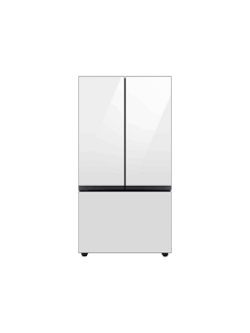 Samsung *RF30BB620012 Samsung Bespoke Standard-Depth 30.1-cu ft 3.0 -Door 36-in Wide Smart Compatible French Door Refrigerator with Dual Ice Maker with Water Dispenser ( White Glass - All Panels ) ENERGY STAR Certified