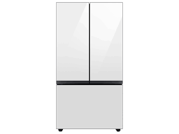 Samsung *RF30BB620012 Samsung Bespoke Standard-Depth 30.1-cu ft 3.0 -Door 36-in Wide Smart Compatible French Door Refrigerator with Dual Ice Maker with Water Dispenser ( White Glass - All Panels ) ENERGY STAR Certified