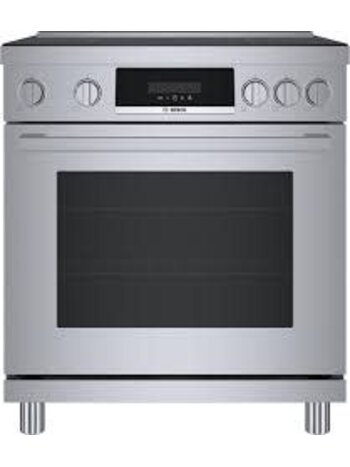 Bosch *HIS8055U Bosch 800 Series 30 in. 3.9 cu ft. 4 Burner Slide-In Industrial Style Induction Range w/ Convection Pro in Stainless Steel