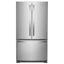 Whirlpool *WRFF3036RZ Whirlpool Standard-Depth 25.2-cu ft 3 -Door 36-in Wide French Door Refrigerator with Ice Maker ( Stainless Steel ) ENERGY STAR Certified