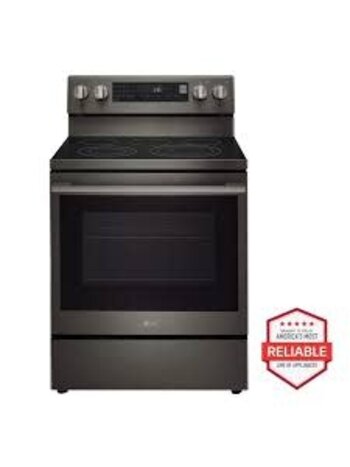 LG *LREN6325ZE LG 30 in. 5 Element Freestanding Electric Range in Stainless Steel Air Fry, ProBake Convection, InstaView, & Premium Handle