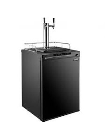 VEVOR *PJLZFPJHSSTMCH30TV1  VEVOR Beer Kegerator, Single Tap Draft Beer Dispenser, Full Size Keg Refrigerator With Shelf, CO2 Tank(No Gas), Drip Tray & Rail, 23°F- 82.4°F Temperature Control, 162L, Silver