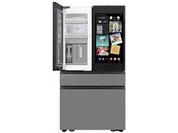 Samsung *RF90F29AECR Samsung Bespoke Standard-Depth Family Hub 29-cu ft 4 -Door 36-in Wide Smart Compatible French Door Refrigerator with Dual Ice Maker with Water Dispenser and Door within Door ( Charcoal Glass Top with Stainless Steel Bottom Panels )