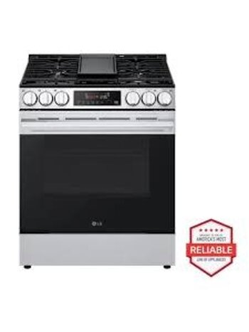 LG *LSGL5833X  30-in 5 burners 5.8-cu ft Air Fry Convection Oven Freestanding Natural Gas Range ( Stainless Steel )