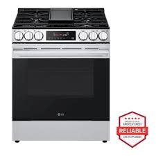 LG *LSGL5833X  30-in 5 burners 5.8-cu ft Air Fry Convection Oven Freestanding Natural Gas Range ( Stainless Steel )