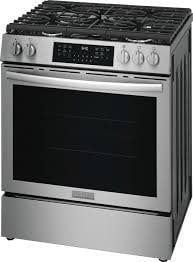 Frigidaire *GCFG3059BF Frigidaire Gallery 30 in. 5-Burners Slide-In Front Control 30 min Steam Cleaning Gas Range with Total Convection in Stainless Steel