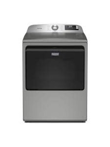 Maytag *MED6205RR Maytag 7.4 cu. ft. vented Front Load Electric Dryer in Classic Silver with Extra Power