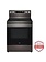 LG *LREN6323ZE LG 30-in Glass Top 5 burners 6.3-cu ft Air Fry Convection Oven Freestanding Electric Range with WipeClean Coating ( Black Stainless Steel )