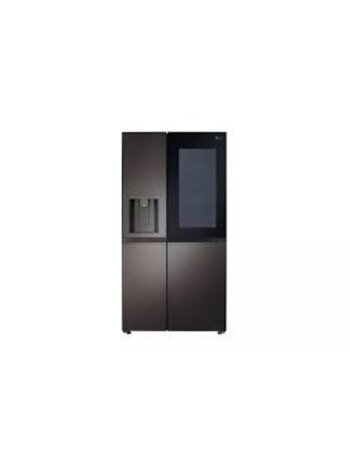 LG *LRSOS2706D LG 27.1-cu ft Standard-Depth 36-in Wide Side-by-Side Refrigerator Smart Compatible with Ice Maker ,Water and Ice Dispenser ( PrintProof Black Stainless Steel ) ENERGY STAR Certified