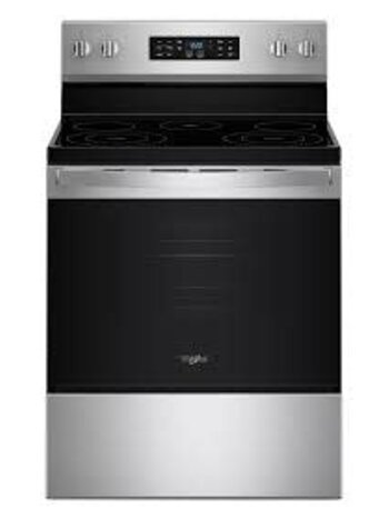 Whirlpool *WFES4530SZ Whirlpool 30 in. 5 Element Freestanding Electric Range in Fingerprint Resistant Stainless Steel with Air Cooking Technology