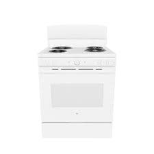 GE *JBS460DMWW GE 30 in. 4 Burner Element Free-Standing Electric Range in White