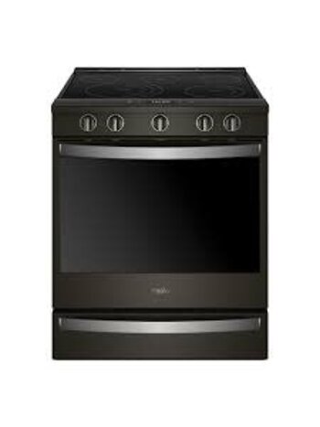 Whirlpool *WEE750H0HV  Whirlpool 6.4 cu ft. 5 Element Smart Slide-In Electric Range with Air Fry, When Connected in Fingerprint Resistant Black Stainless