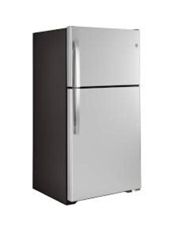GE *GIE22JSNDRSS GE® ENERGY STAR® 21.9 Cu. Ft. Top-Freezer Refrigerator