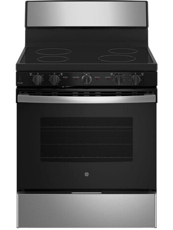 GE *JB480SYSS GE 30 Inch Freestanding Electric Range with 4 Radiant Smoothtop Burners