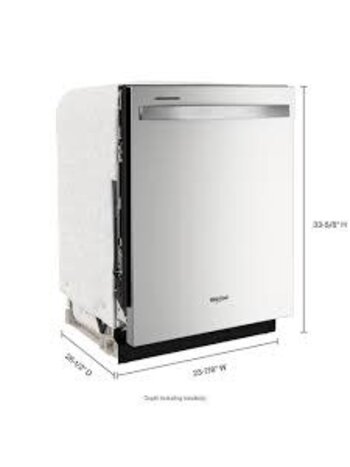 Whirlpool *WDT751SAPZ Whirlpool Eco Series 24-in Top Control Built-in Dishwasher ( Fingerprint Resistant Stainless Steel ) With Third Rack, Sensor Cycle with AI Intelligent Wash, Soak and Clean , 47-Decibel
