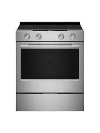Kitchenaid *KSES330SPS KitchenAid 30-in Glass Top 5 burners 5.3-cu ft Air Fry Convection Oven Slide-In Electric Range ( PrintShield Stainless Finish )