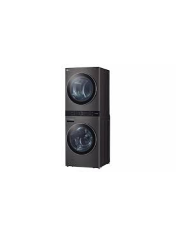 LG *WKEX200HBA   27 in. Black  Steel WashTower Laundry Center with 4.5 cu. ft. Front Load Washer and 7.4 cu. ft. Electric Dryer