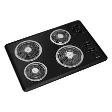 Whirlpool *WCC31430AB Whirlpool 30-in 4 burners Coil Black Electric Cooktop