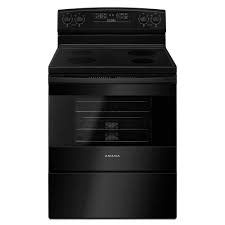 Amana *AER6303MFB Amana 4.8 cu. ft. 4 Burner Element Electric Range in Black