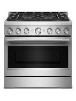 Kitchenaid *KFGS936SSS KitchenAid 36-in 6 burners 5.1-cu ft Air Fry Convection Oven Slide-In Natural Gas Range ( Stainless Steel )