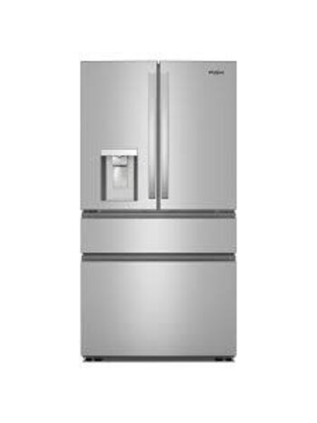 Whirlpool *WRMF3636SZ Whirlpool 36 in. 24.5 cu. ft. Standard Depth French Door Refrigerator in Fingerprint Resistant Stainless Steel