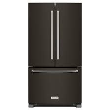 Kitchenaid *KRFC302EBS KitchenAid Counter-Depth 21.9-cu ft 3 -Door 36-in Wide with Ice Maker ( Black Stainless with PRINTSHIELD Finish )