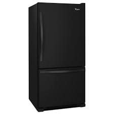 Whirlpool *WRB329DMBB Whirlpool 18.7-cu ft Standard-Depth 30-in Wide Bottom-Freezer Refrigerator with Ice Maker ( Black ) ENERGY STAR Certified