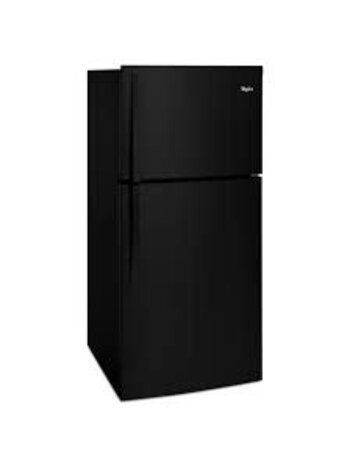 Whirlpool *WRT519SZDB Whirlpool 19.1-cu ft Standard-Depth 30-in Wide Top-Freezer Refrigerator ( Black )