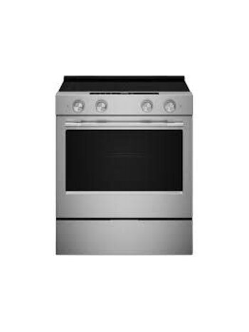 Kitchenaid *KSES530SPS KitchenAid 30-in Glass Top 5 burners 5.3-cu ft Air Fry Convection Oven Slide-In Electric Range