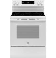 GE *GRF600AVWW GE 30 in. 5 Burner Element Smart Free-Standing Electric Convection Range in White w/ EasyWash Oven Tray, No-Preheat Air Fry