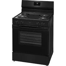 Frigidaire *FCRC3012BB Frigidaire 30 in. 4 Burner Free-Standing Electric Range in Black with Even Baking Technology