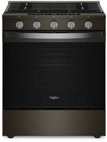 Whirlpool *WSES7530RV Whirlpool 30-in 5 burners 5-cu ft Air Fry Convection Oven Slide-In Natural Gas Range ( Black Stainless )