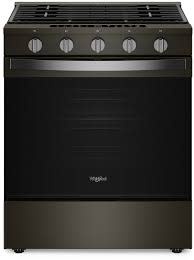 Whirlpool *WSES7530RV Whirlpool 30-in 5 burners 5-cu ft Air Fry Convection Oven Slide-In Natural Gas Range ( Black Stainless )
