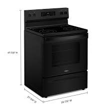 Whirlpool *WFES3530RB Whirlpool 30-in Glass Top 4 burners 5.3-cu ft Freestanding Electric Range ( Black )