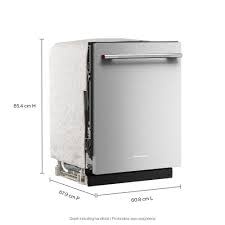 Kitchenaid *KDTS464SPS KitchenAid 24 in. Top Control Built-In Tall Tub 44 dBA Dishwasher in PrintShield Stainless with 360 MaxJets 3rd Rack