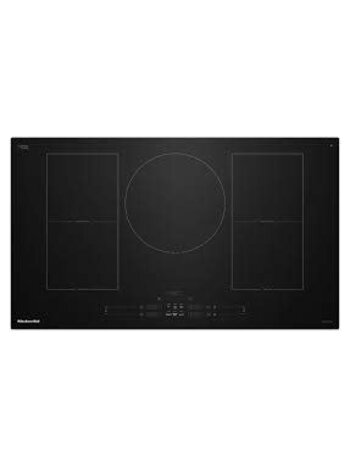 Kitchenaid *KCIT736SBL KitchenAid 36-in 5 burners Black Smart Compatible Induction Cooktop with Bridge Element
