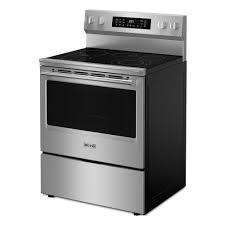 Maytag *MFES7030SZ Maytag 30-in Glass Top 5 burners 5.3-cu ft Air Fry Convection Oven Slide-In Electric Range ( Fingerprint Resistant Stainless Steel )