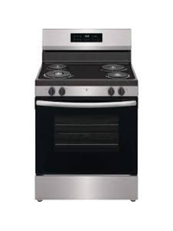 Frigidaire *FCRC3022BS Frigidaire 30 in. 4 Burner Free-Standing Electric Range in Stainless Steel with One-Touch Self Clean