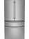 CAFE *CJE23DP2WS1 Cafe Counter-Depth 23.2-cu ft 4 -Door 36-in Wide with Ice Maker ( Stainless Steel with Brushed Stainless Handles ) ENERGY STAR Certified