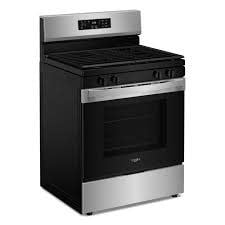Whirlpool *WFGS3530RS Whirlpool 30 in. 4 Burners Freestanding Gas Range in Stainless Steel with No Preheat Mode