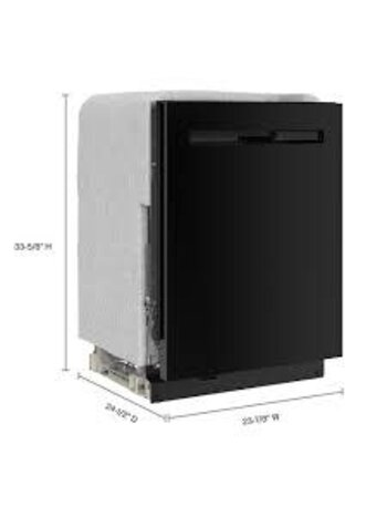 Maytag *MDPS7024SB Maytag 24-in Top Control Built-in Dishwasher ( Black ) With Third Rack, PowerBlast, Rapid Sani cycle , 47-Decibel