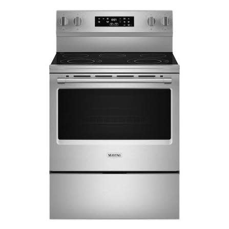 Maytag *MFES4030RS Maytag 30-in Glass Top 5 burners 5.3-cu ft Freestanding Electric Range ( Stainless Steel )