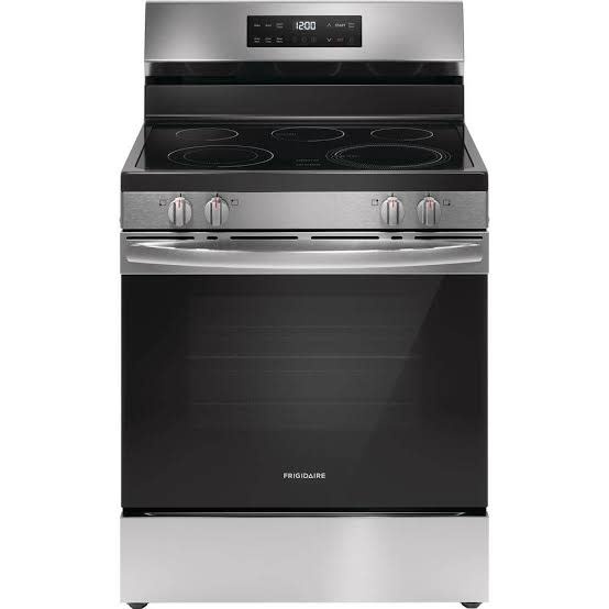 Frigidaire *FCRE306XAS Frigidaire 30-in Glass Top 5 burners 5.3-cu ft Freestanding Electric Range ( Fingerprint Resistant Stainless Steel )
