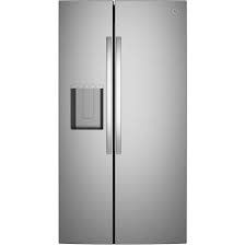 GE *GSS28NYYFS GE 27.9-cu ft Standard-Depth 36-in Wide Side-by-Side Refrigerator with Ice Maker ,Water and Ice Dispenser ( Fingerprint Resistant Stainless Steel )