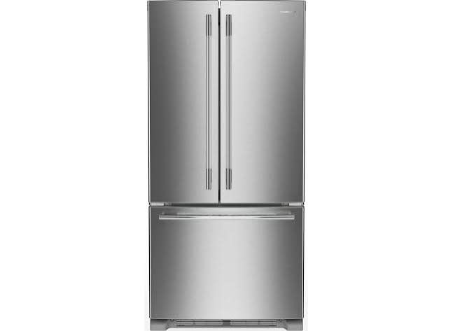 Kitchenaid *KRFF333SPS KitchenAid 33 in. 22 cu. ft. Standard Depth French Door Refrigerator in PrintShield Stainless with Internal Water Dispenser